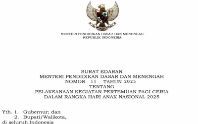 Panduan Teknis Pelaksanaan dan Paparan Sosialisasi PAGI CERIA dalam Rangka Hari Anak Nasional 2025